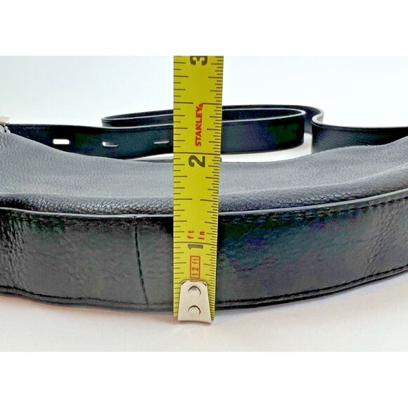 AllSaints Half Moon Crossbody Bag Black Leather Adjustable Strap Zip Capsule - Picture 16 of 16